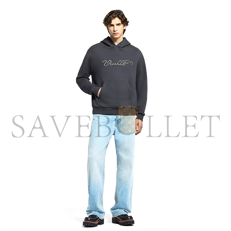 LOUIS VUITTON EMBELLISHED SIGNATURE HOODIE 1AJCFR